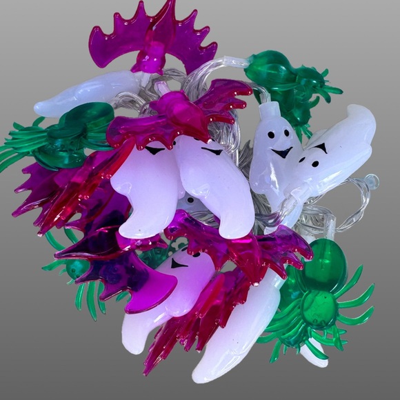 🎃*NWT* 3pk 30ft Halloween String Lights-Ghosts, Spiders & Bats - Picture 3 of 3